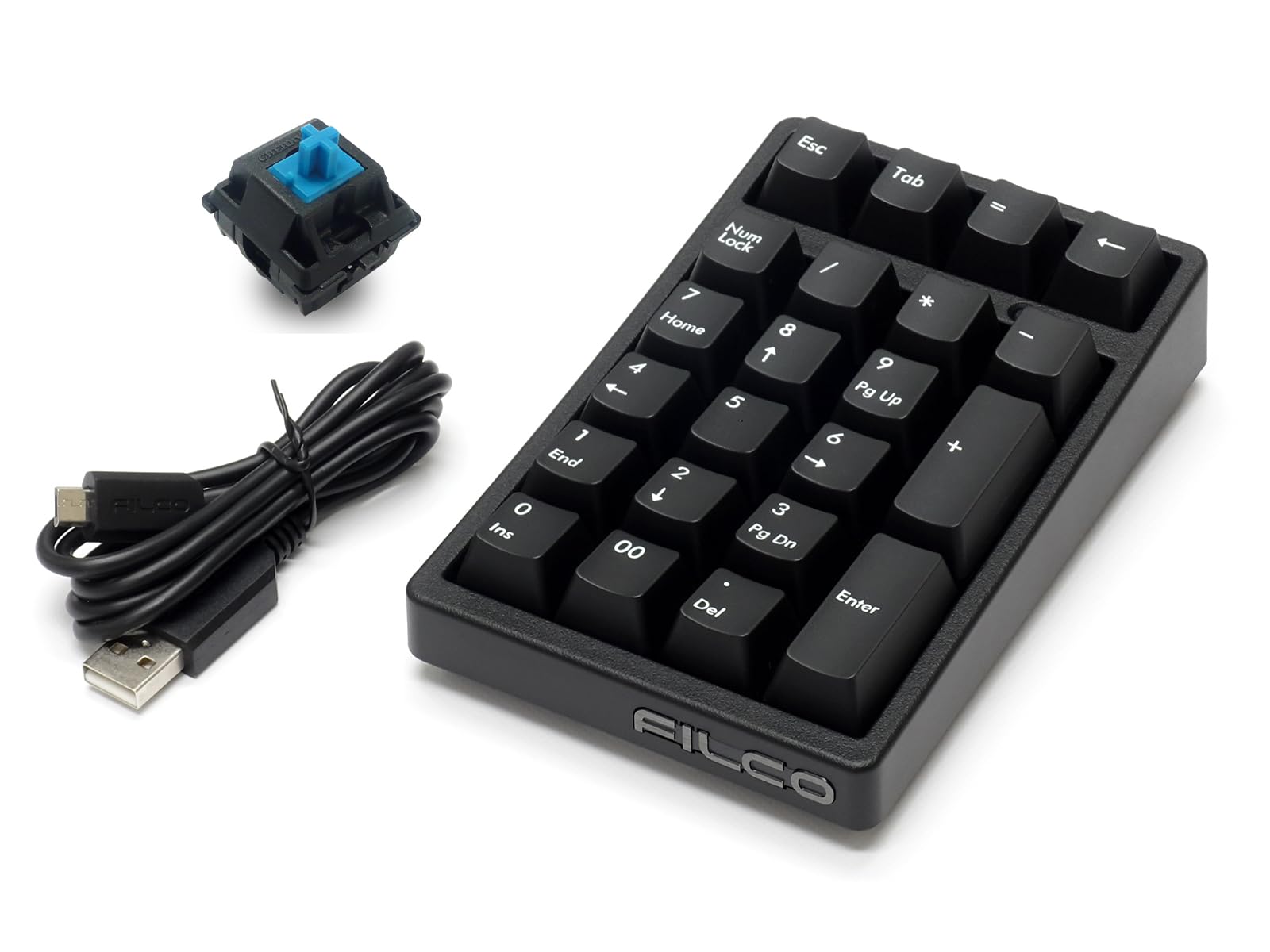 FILCO Majestouch TenKeyPad 2 Professional PBT molded keycap CHERRY MX Blue axis NumLock 22 keys USB Black 2-color non-interlocking чорний
FILCO Majestouch TenKeyPad 2 Professional PBT molded keycap CHERRY MX Blue axis NumLock 22 keys USB Black 2-color non-interlocking чорний