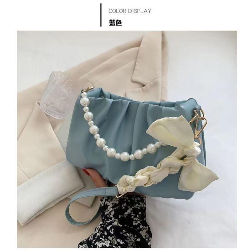 Премиальная жемчужная плиссированная сумка-облако под мышкой, нишевая сумка, женская новая летняя универсальная плечевая сумка