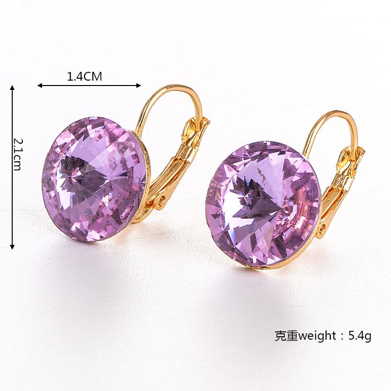 Round Zirconia Stone Earrings with Lever Back Closure Elegant Faceted Crystal Stud Earrings for Women Fashion Jewelry Accessories One Size фіолетовий
Round Zirconia Stone Earrings with Lever Back Closure Elegant Faceted Crystal Stud Earrings for Women Fashion Jewelry Accessories One Size фіолетовий
