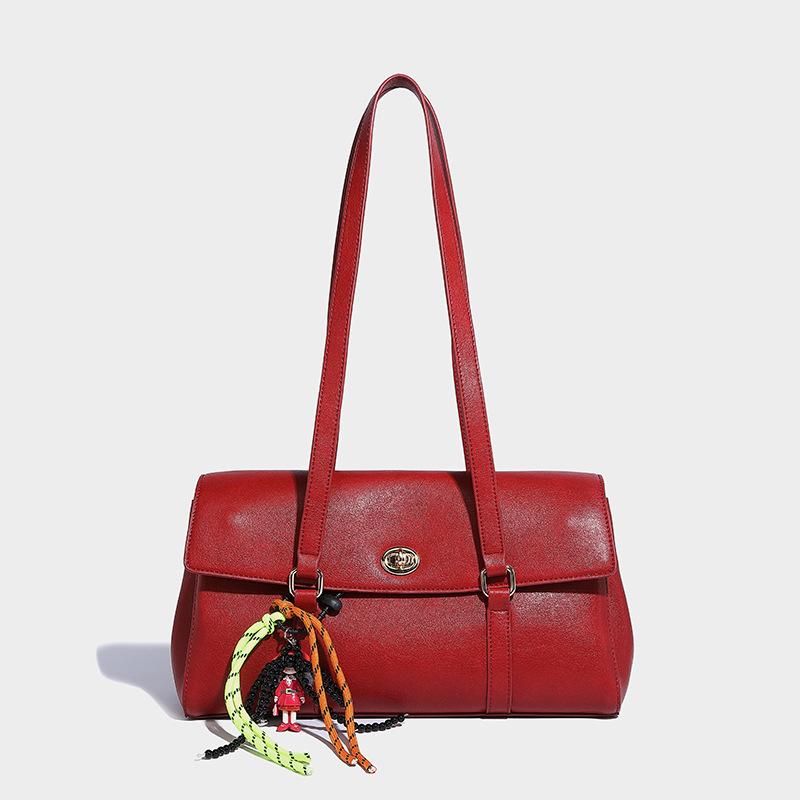 Hong Kong Style Large Capacity One Shoulder Underarm Premium Sense Bead Pendant Commuter Fashion Versatile Portable Tote Bag червоний
Hong Kong Style Large Capacity One Shoulder Underarm Premium Sense Bead Pendant Commuter Fashion Versatile Portable Tote Bag червоний