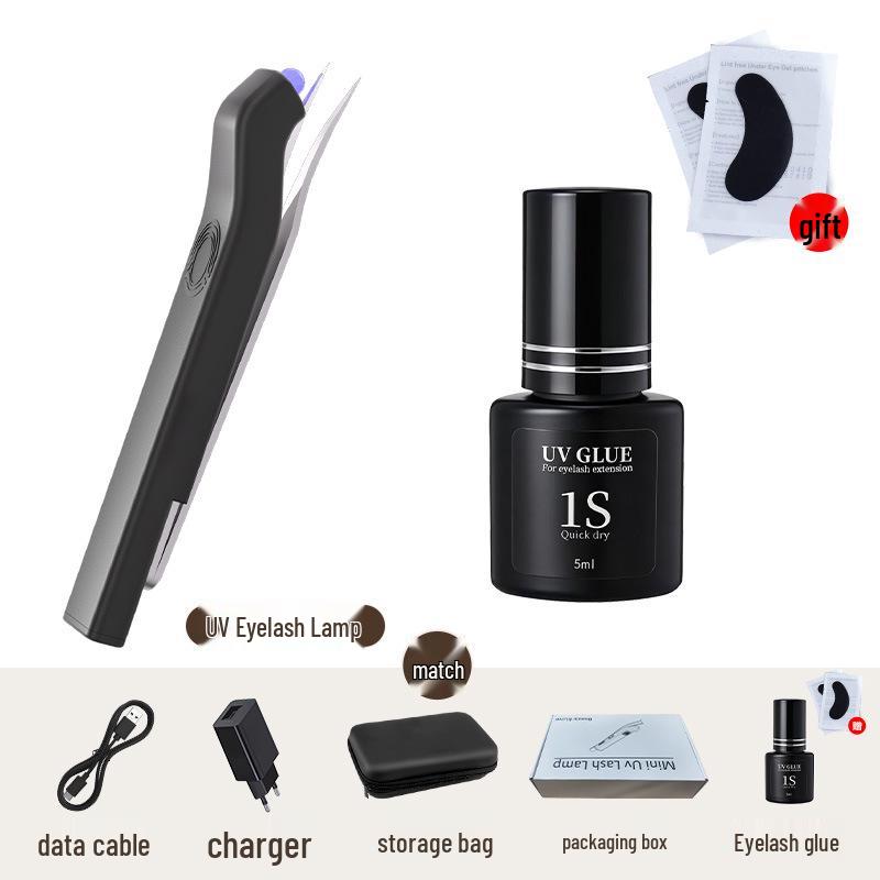 Mini Handheld UV Eyelash Glue Curing Lamp with Tweezers EU Standard
Mini Handheld UV Eyelash Glue Curing Lamp with Tweezers EU Standard