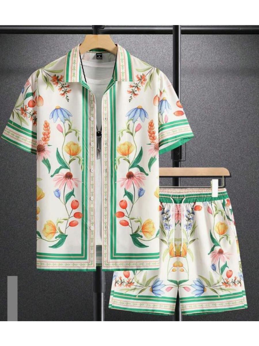 Hawaiian Shirt Set Summer 3D Printed 5 Color Floral Pattern Shirt Shorts 2 Piece Stylish Casual Sun Beach Holiday Shirt Set S
Hawaiian Shirt Set Summer 3D Printed 5 Color Floral Pattern Shirt Shorts 2 Piece Stylish Casual Sun Beach Holiday Shirt Set S