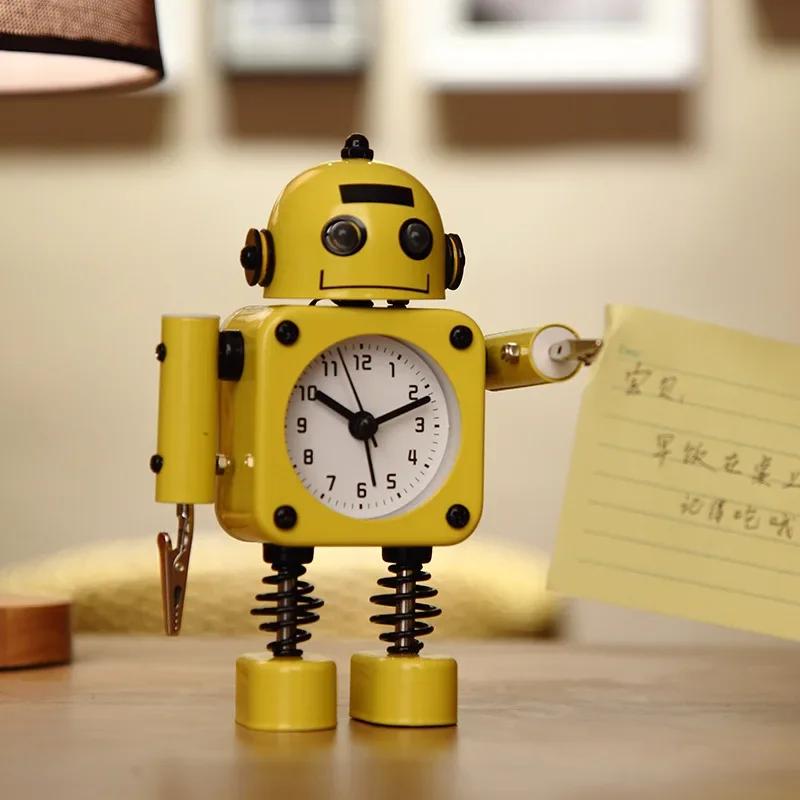 Students Use Cartoon Kids Cute Mute Alarm Clock Clamp Metal Robot Alarm Clock Creative Little Alarm Clock чёрный
Students Use Cartoon Kids Cute Mute Alarm Clock Clamp Metal Robot Alarm Clock Creative Little Alarm Clock чёрный