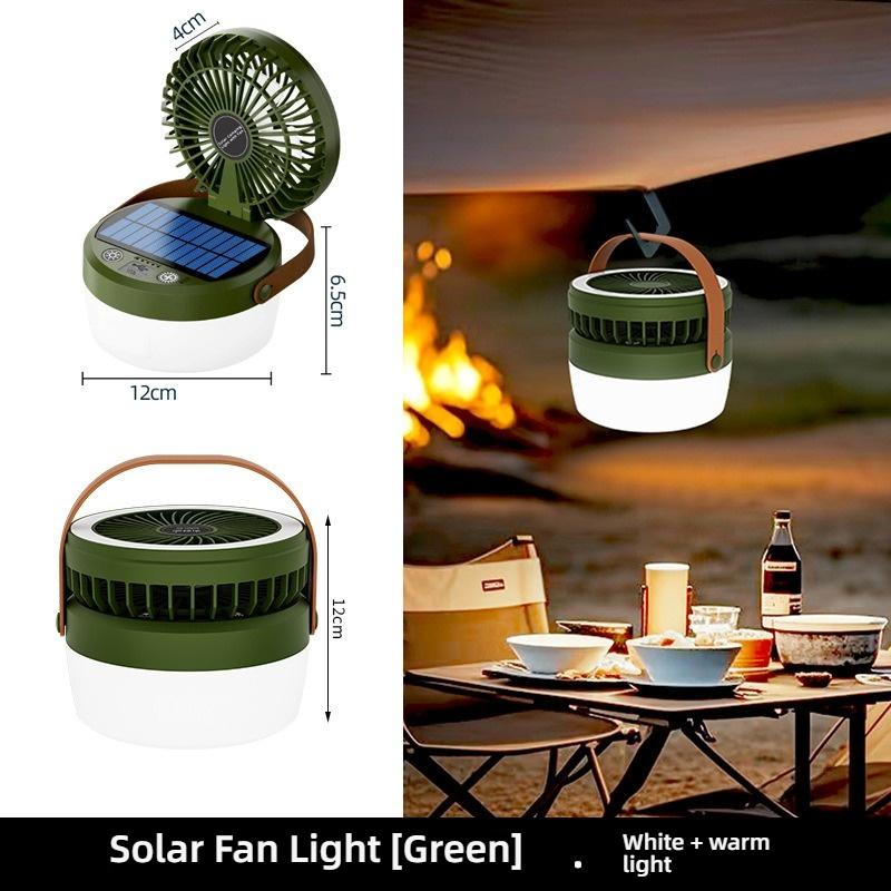 Solar Camping Fan Light, 4-in-1 LED Lantern with 3-Speed Fan & 3000mAh Power Bank, for Outdoor A
Solar Camping Fan Light, 4-in-1 LED Lantern with 3-Speed Fan & 3000mAh Power Bank, for Outdoor A