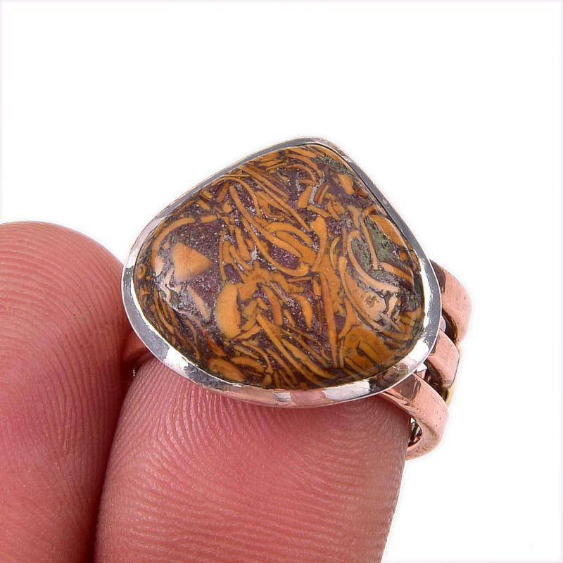 Natural Maryam Jasper Gemstone 925 Solid Sterling Silver TwoTone Ring S.6.5 D3o21
Natural Maryam Jasper Gemstone 925 Solid Sterling Silver TwoTone Ring S.6.5 D3o21