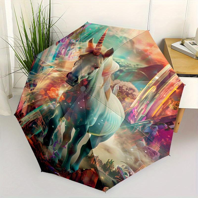 Unicorn Fantasy Theme 8 Bone Hand Automatic Folding Fashion umbrella, Compact and Portable Design, A Perfect Gift for Birthday, Christmas or
Unicorn Fantasy Theme 8 Bone Hand Automatic Folding Fashion umbrella, Compact and Portable Design, A Perfect Gift for Birthday, Christmas or