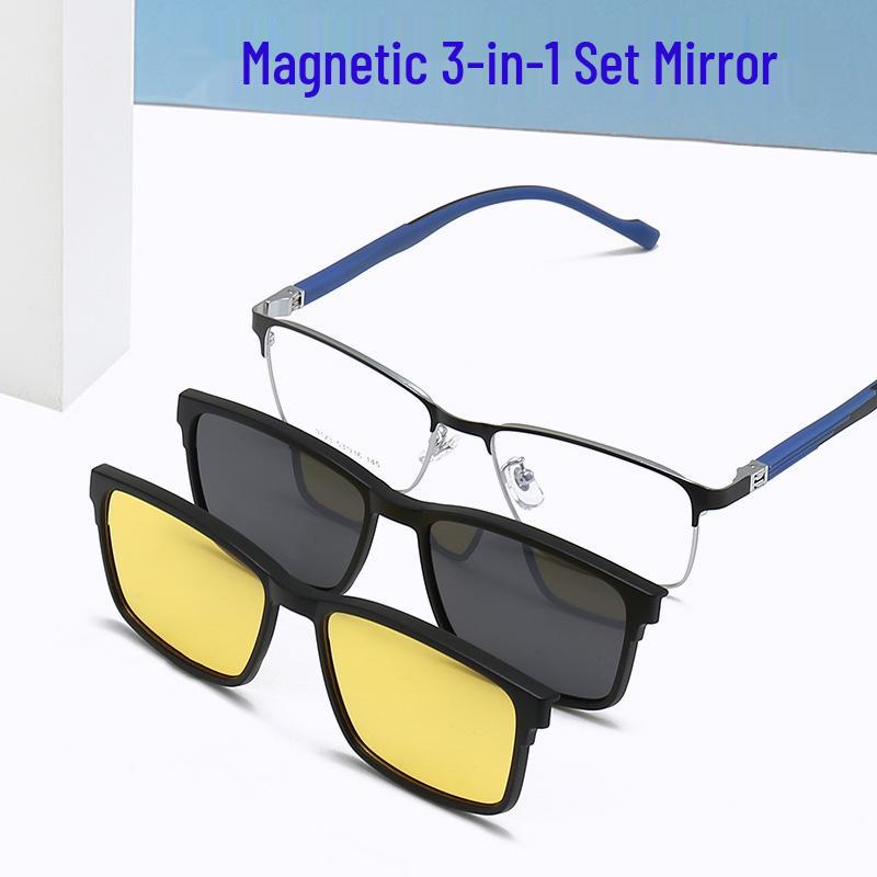 9123 Night Vision Polarized Magnetic Clip-On Glasses for Men & Women - Small Square Frame, Prescription-Compatible
9123 Night Vision Polarized Magnetic Clip-On Glasses for Men & Women - Small Square Frame, Prescription-Compatible