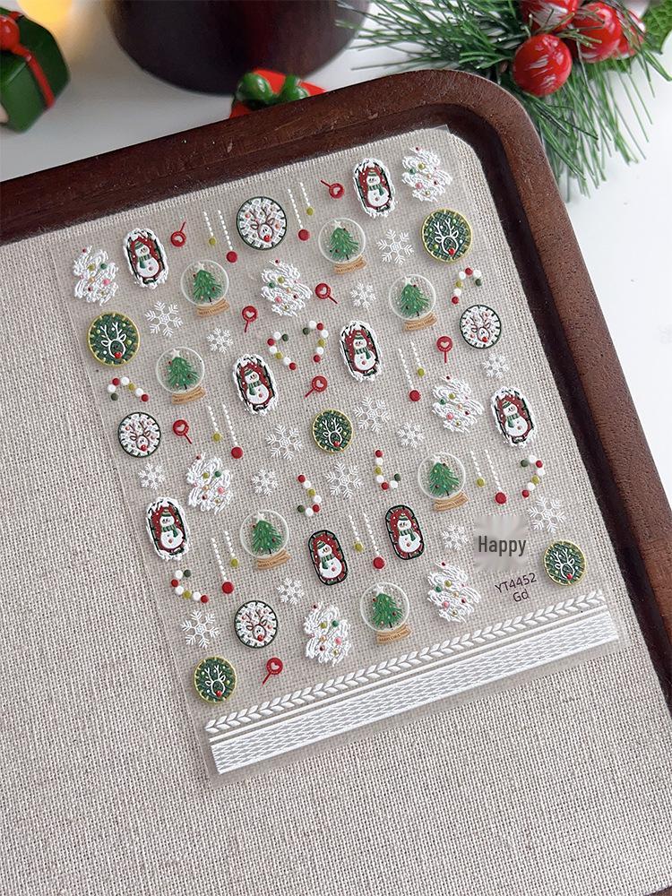 YITU Желейные Рождественские Наклейки для Ногтей: Снежинка, Снеговик и Снежный шар с клейкой основой (YT4452)
YITU Желейные Рождественские Наклейки для Ногтей: Снежинка, Снеговик и Снежный шар с клейкой основой (YT4452)