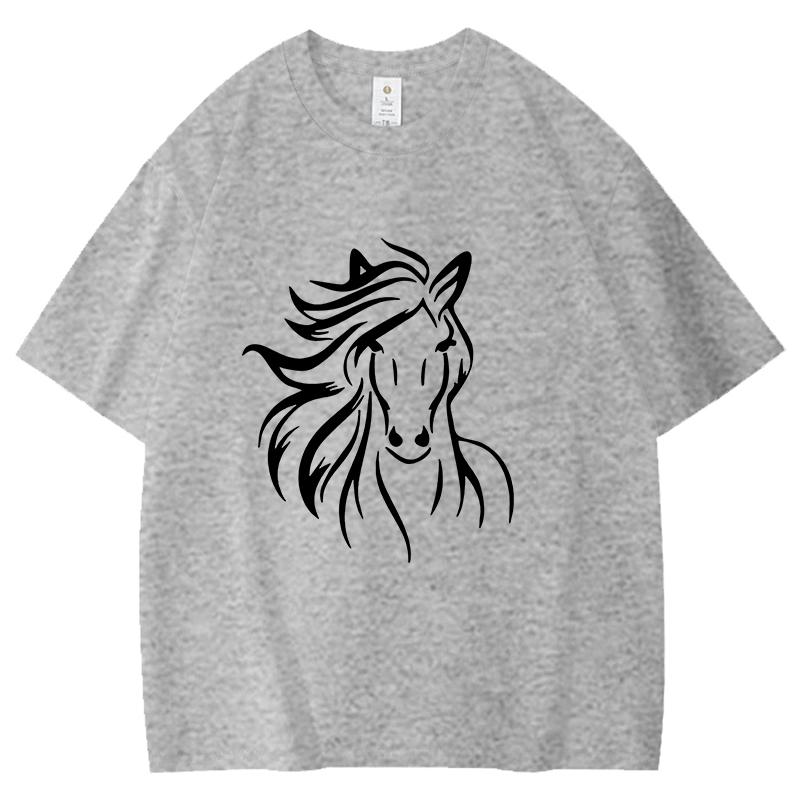 New Horse Lines Picture Cotton T Shirt Simple Print Tshirt Unisex Summer Casual Oneck Unisexs Womens Clothing Short Sleeve Tee S
New Horse Lines Picture Cotton T Shirt Simple Print Tshirt Unisex Summer Casual Oneck Unisexs Womens Clothing Short Sleeve Tee S