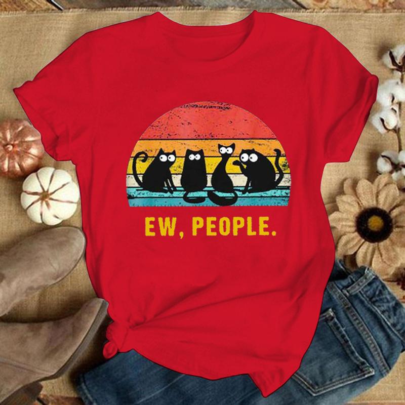 Cute Cat Print Short Sleeve T Shirts Women T Shirts Summer Short Sleeved Male T-shirts Comfy Soft Shirts Loose Tops M
Cute Cat Print Short Sleeve T Shirts Women T Shirts Summer Short Sleeved Male T-shirts Comfy Soft Shirts Loose Tops M