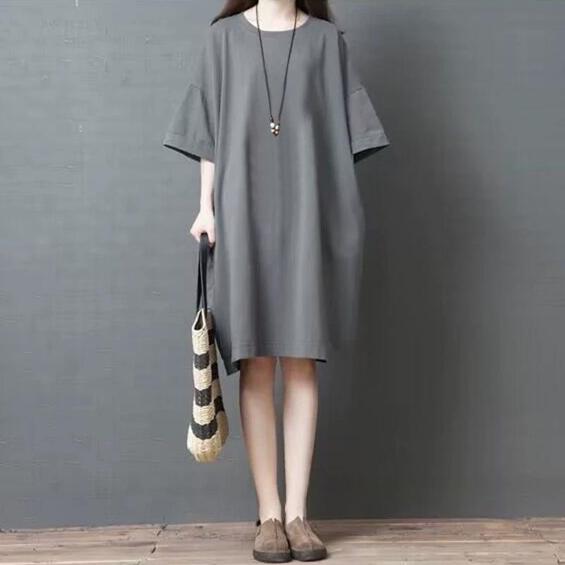 Export Export Big Sale 1000% Pure Cotton Fashion T-shirt Dress Women s Loose Short Sleeve Belly Covering Mid Length Long Length Tops M серый
Export Export Big Sale 1000% Pure Cotton Fashion T-shirt Dress Women s Loose Short Sleeve Belly Covering Mid Length Long Length Tops M серый
