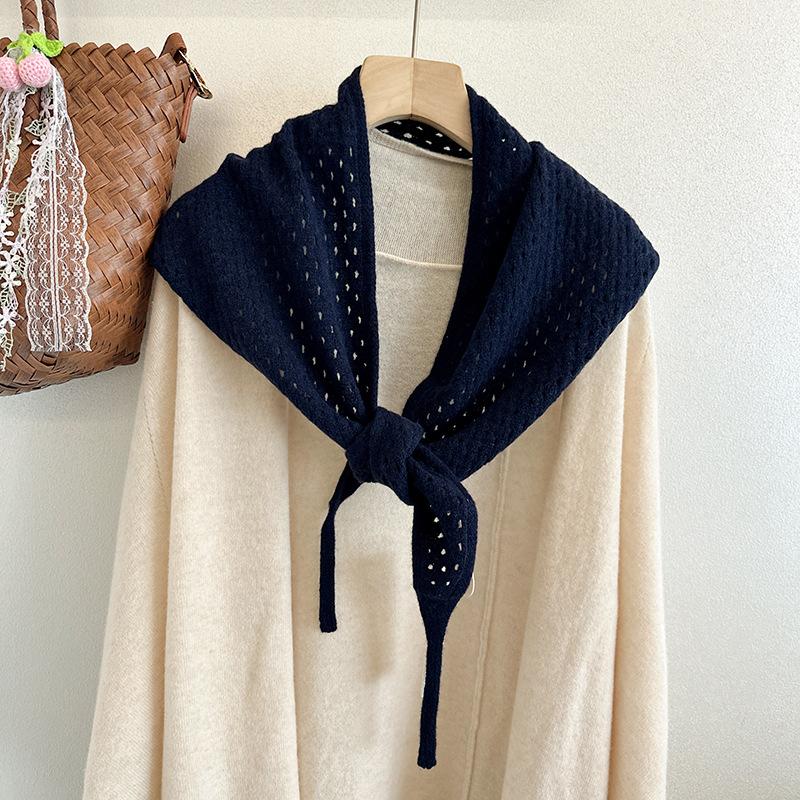Pure Wool Triangle Scarf Fashion Versatile Knitted Solid Color Soft Hollow Triangle And Wrap Bandana Pashmina Scarves One Size
Pure Wool Triangle Scarf Fashion Versatile Knitted Solid Color Soft Hollow Triangle And Wrap Bandana Pashmina Scarves One Size