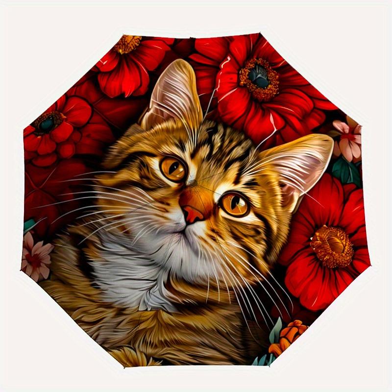1pc Cat Floral Print Automatic Open/close Folding Umbrella, Compact Portable Travel Umbrella,Durable Construction yy250814175
1pc Cat Floral Print Automatic Open/close Folding Umbrella, Compact Portable Travel Umbrella,Durable Construction yy250814175
