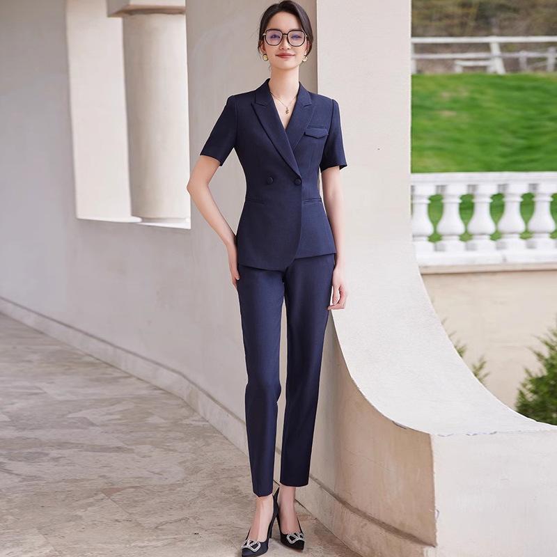 Navy Blue Summer 2024 Women s Short-Sleeve Casual Suit Set - Two-Piece for Teachers Medium
Navy Blue Summer 2024 Women s Short-Sleeve Casual Suit Set - Two-Piece for Teachers Medium