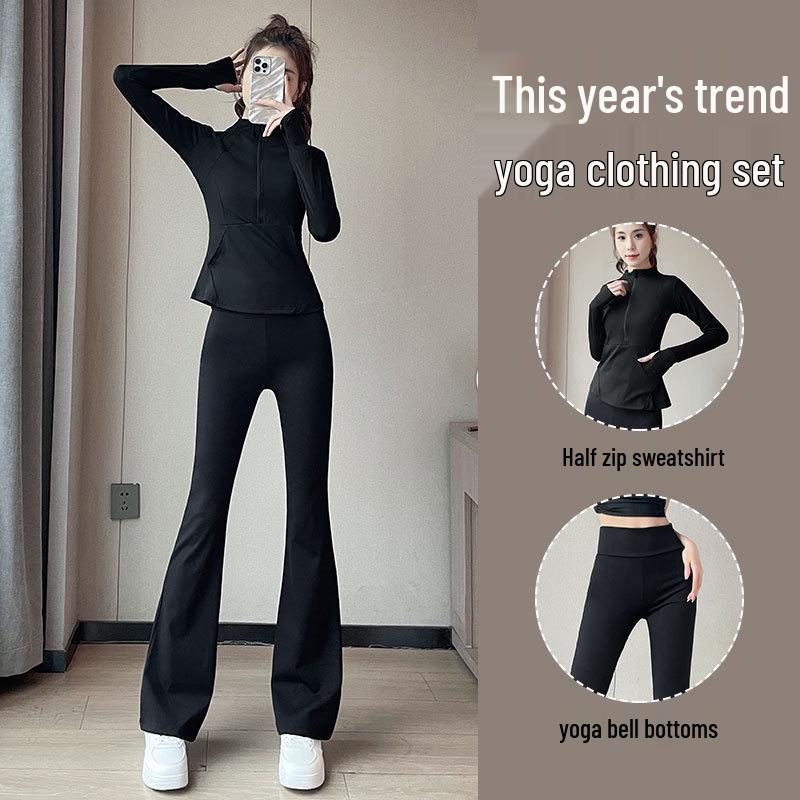 Women s High-End Yoga Suit Set 2024: Quick-Dry Long Sleeve Top & Micro Flare Pants for Fitness & Running Medium
Women s High-End Yoga Suit Set 2024: Quick-Dry Long Sleeve Top & Micro Flare Pants for Fitness & Running Medium