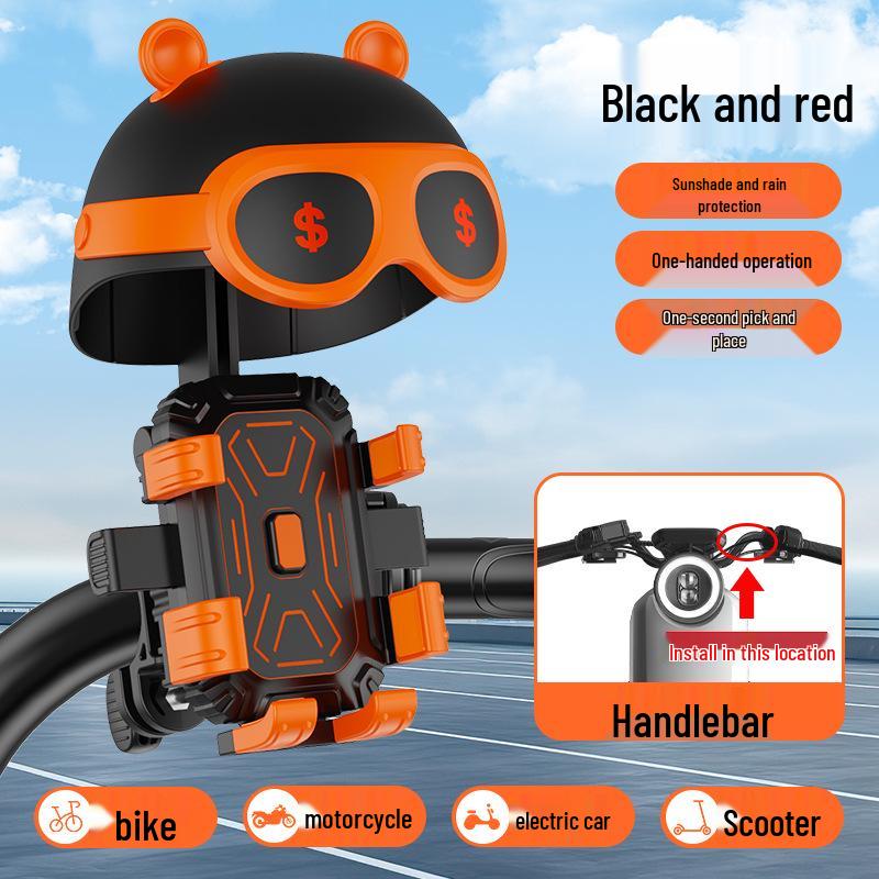 Electric Vehicle/Motorcycle Rainproof Phone Holder with Sunshade for Navigation and Helmet Mount.
Electric Vehicle/Motorcycle Rainproof Phone Holder with Sunshade for Navigation and Helmet Mount.
