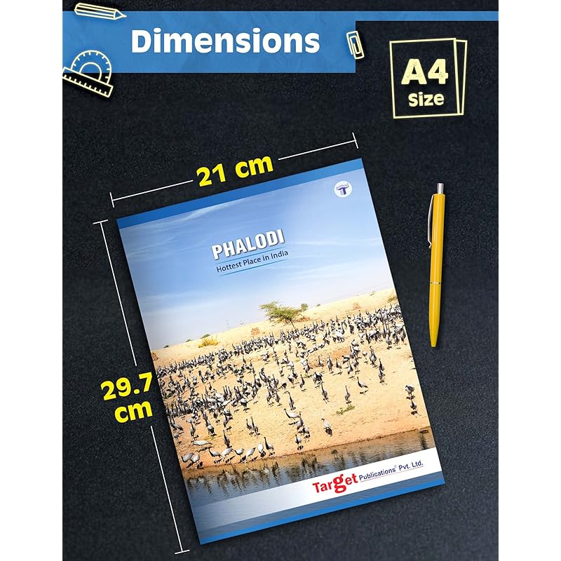 Target Publications A4 Size Long Notebooks For Students | Single Line Ruled 140 Pages In Each | Soft Cover, 21 Cm X 29.7 3
Target Publications A4 Size Long Notebooks For Students | Single Line Ruled 140 Pages In Each | Soft Cover, 21 Cm X 29.7 3
