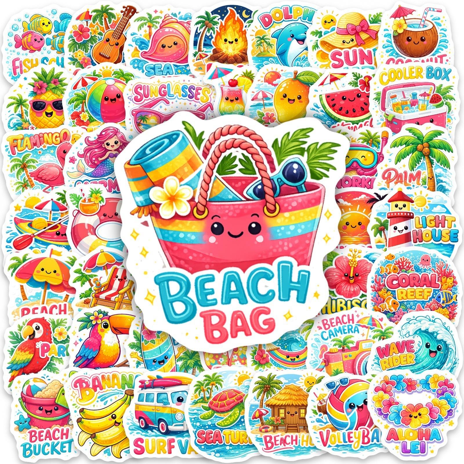 50 Hawaiian Wind Beach Sticker Set Coconut Tree Waves Water Cup Skateboard Decorative Stickers
50 Hawaiian Wind Beach Sticker Set Coconut Tree Waves Water Cup Skateboard Decorative Stickers