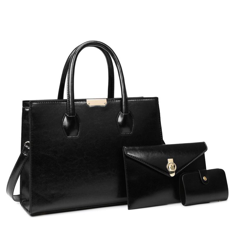Bag women s summer new solid color simple three-piece set mother and child bag retro texture handbag one size fits all чорний
Bag women s summer new solid color simple three-piece set mother and child bag retro texture handbag one size fits all чорний