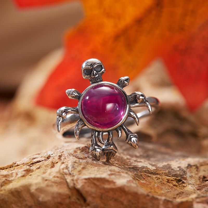 S925 Sterling Silver Colored Treasure Ring Female Personality Retro Skull Natural Jasper Blue Gold Red Corundum Topaz
S925 Sterling Silver Colored Treasure Ring Female Personality Retro Skull Natural Jasper Blue Gold Red Corundum Topaz