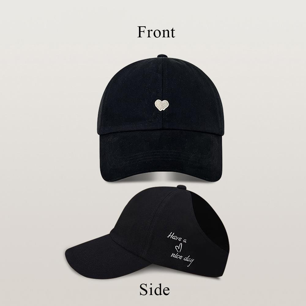 Sweet Love Heart Embroidery Baseball Hat For Women Solid Color Korean Girl Peaked Cap Outdoor Soft Cotton Snapback Sun Visor Hat чорний
Sweet Love Heart Embroidery Baseball Hat For Women Solid Color Korean Girl Peaked Cap Outdoor Soft Cotton Snapback Sun Visor Hat чорний