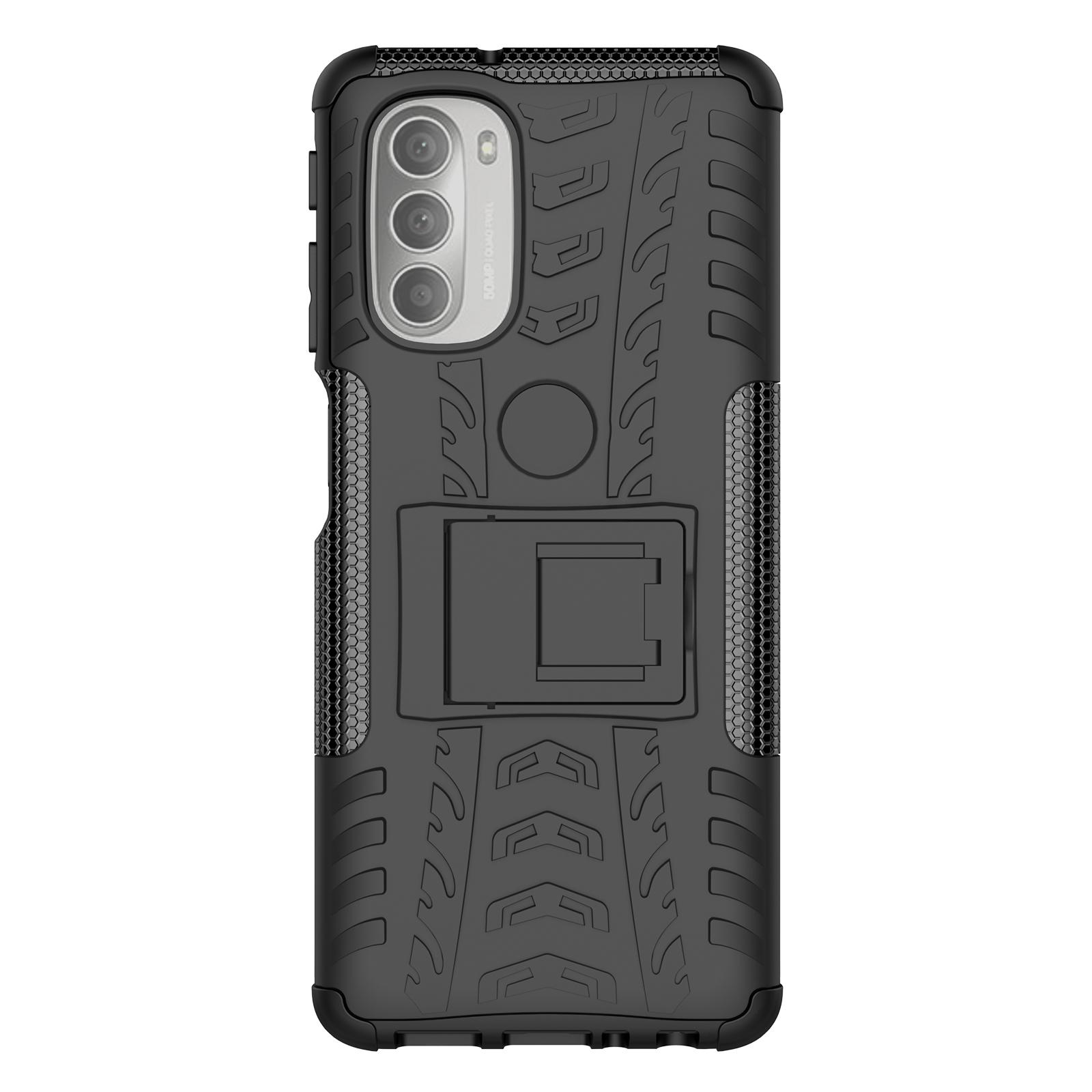For Motorola Moto G51 5G Soft Flexible TPU Hard PC Dual Layer Protection Back Case Kickstand Tire Texture Anti-Slip Phone Cover Black
For Motorola Moto G51 5G Soft Flexible TPU Hard PC Dual Layer Protection Back Case Kickstand Tire Texture Anti-Slip Phone Cover Black