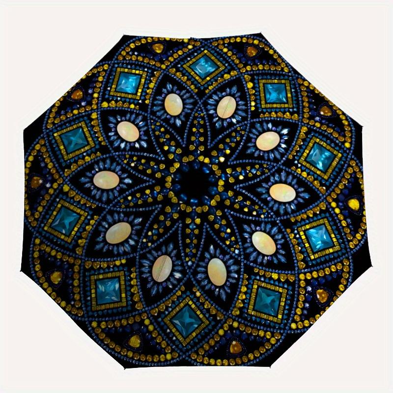 1pc Crystal Mandala Automatic Folding Umbrella, Portable & Foldable Design with 8 Ribs, Casual Outdoor Accessory yy250805089
1pc Crystal Mandala Automatic Folding Umbrella, Portable & Foldable Design with 8 Ribs, Casual Outdoor Accessory yy250805089