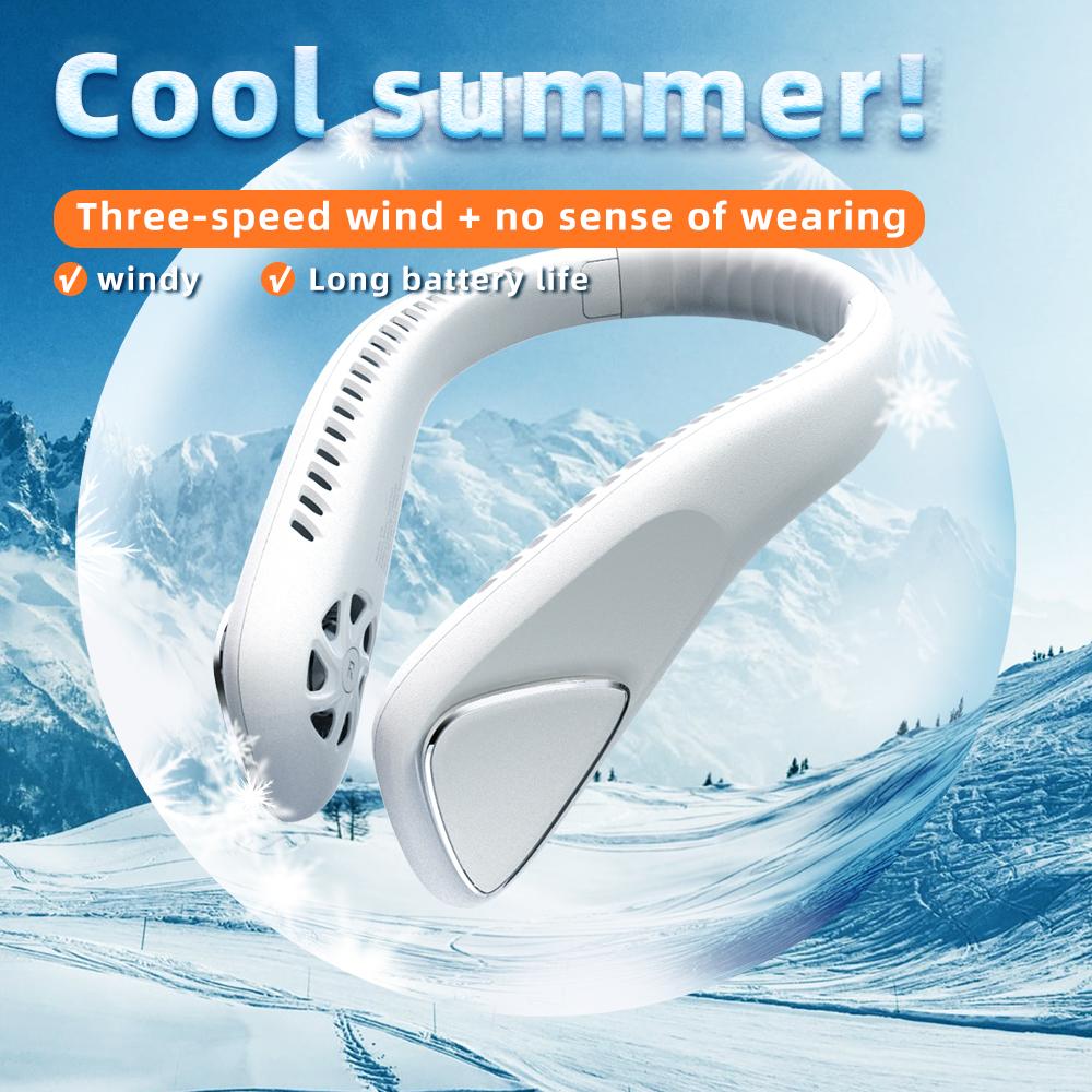 F70 Outdoor Sports Neck Fan 3 Gears Low Noise Summer Cooling Bladeless Neck-mounted Fan White
F70 Outdoor Sports Neck Fan 3 Gears Low Noise Summer Cooling Bladeless Neck-mounted Fan White