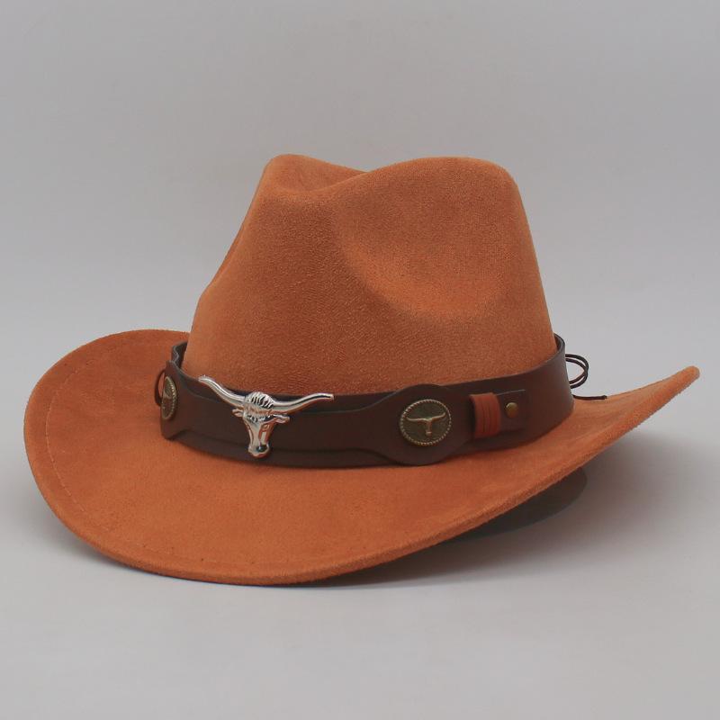 Guoluo Tibetan Top Hat Western Cowboy Hat Bull Head Accessories Felt Hat Famous Curly Edge Jazz Hat One size fits all 56-60cm
Guoluo Tibetan Top Hat Western Cowboy Hat Bull Head Accessories Felt Hat Famous Curly Edge Jazz Hat One size fits all 56-60cm