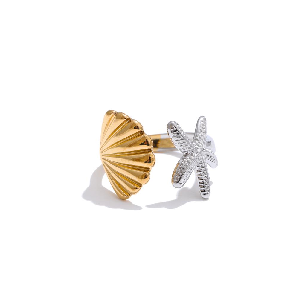 Yhpup Ocean Style Stainless Steel Metal Shell Starfish Adjustable Summer Ring for Women Beach Charm Finger Jewelry High Quality resizable
Yhpup Ocean Style Stainless Steel Metal Shell Starfish Adjustable Summer Ring for Women Beach Charm Finger Jewelry High Quality resizable
