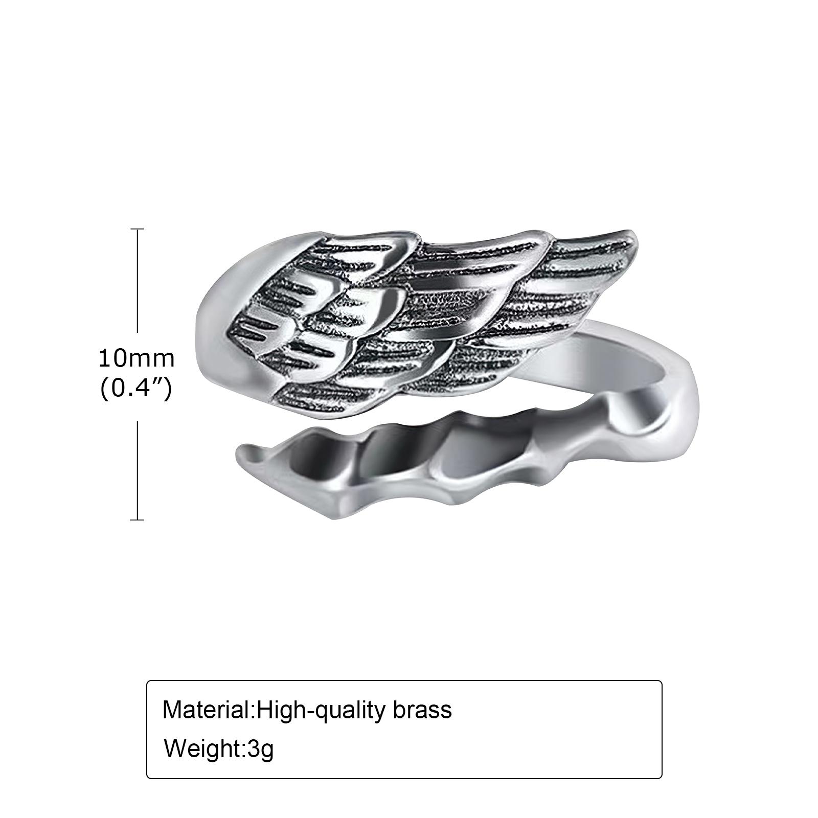 Retro Wings Ring for Men,Gothic Devil Wings Adjustable Metal Ring,Punk Hip Hop Jewelry Gift adjustable
Retro Wings Ring for Men,Gothic Devil Wings Adjustable Metal Ring,Punk Hip Hop Jewelry Gift adjustable