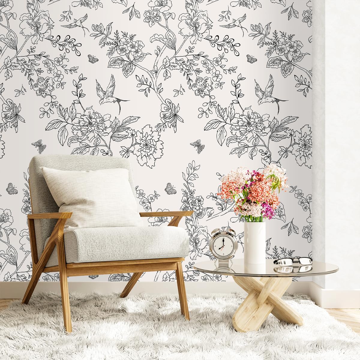 Grey Floral Birds Peel And Stick Wallpaper Self Adhesive Leaves Contact Paper Removable for Cabinet Wall Decor 2mx44cm
Grey Floral Birds Peel And Stick Wallpaper Self Adhesive Leaves Contact Paper Removable for Cabinet Wall Decor 2mx44cm