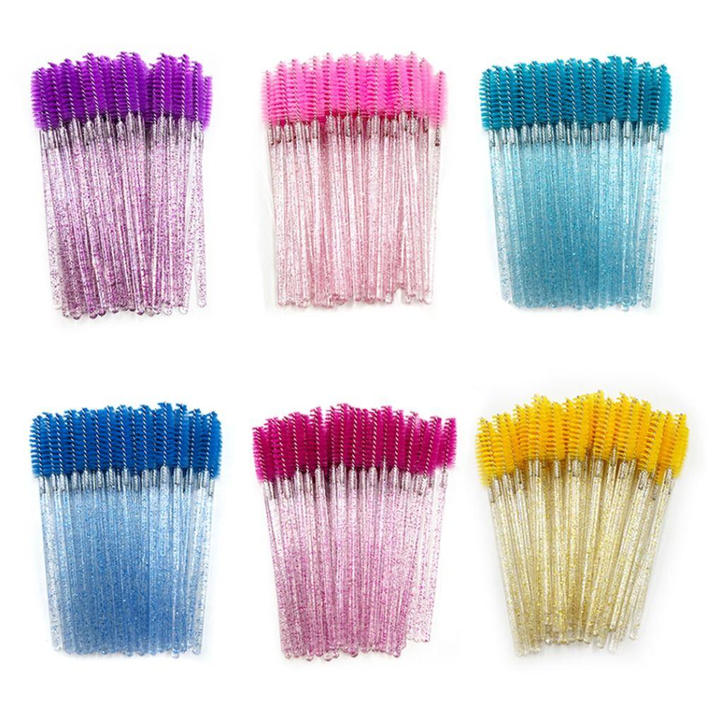 50Pcs Glitter Disposable Eyelash Brush Mascara Wands Applicator Eyelash Extension 15 
50Pcs Glitter Disposable Eyelash Brush Mascara Wands Applicator Eyelash Extension 15
