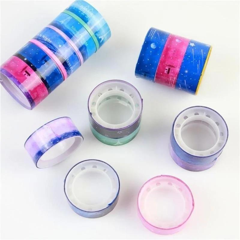 5/10 PCS DIY Decor Starry Sky Washi Pvc Roll Sticker Masking Tape Adhesive Decorative DIY Decor Scrapbooking Sticker 5PCS Random Color
5/10 PCS DIY Decor Starry Sky Washi Pvc Roll Sticker Masking Tape Adhesive Decorative DIY Decor Scrapbooking Sticker 5PCS Random Color