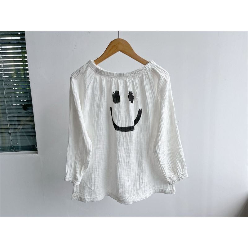 Micro Flaw Fashion Medium Long Sleeves Easiest for Match Loose Double Layer Cotton Yarn Minimalist Comfort and Casual Graffiti Smile Classic Trendy Y8 White M
Micro Flaw Fashion Medium Long Sleeves Easiest for Match Loose Double Layer Cotton Yarn Minimalist Comfort and Casual Graffiti Smile Classic Trendy Y8 White M