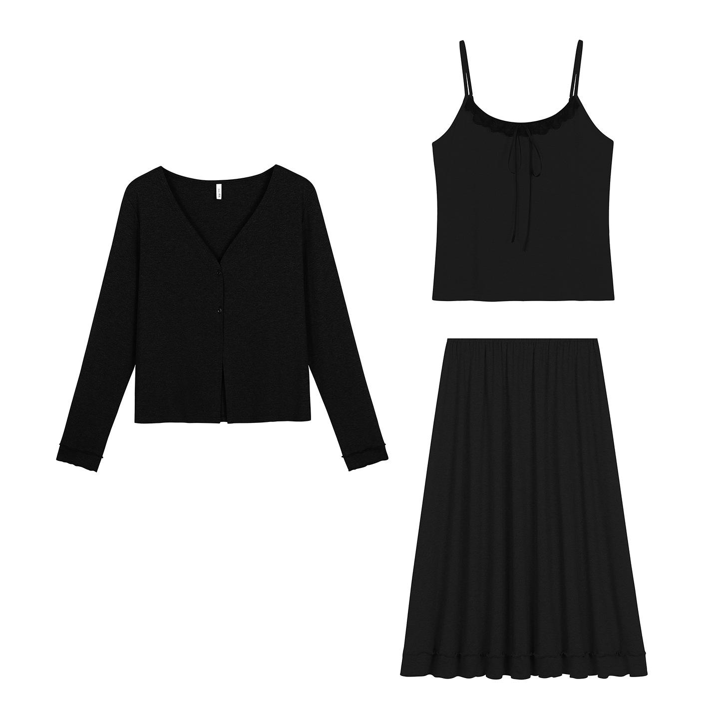 Korean-Style Plus Size Women s Three-Piece Set: Vest, Cardigan, Skirt - Spring Collection 1XL (120-140 jin) чёрный
Korean-Style Plus Size Women s Three-Piece Set: Vest, Cardigan, Skirt - Spring Collection 1XL (120-140 jin) чёрный