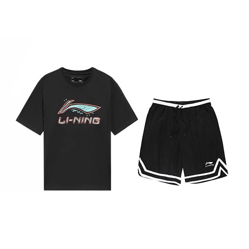 Li-Ning Graffiti Logo Printed Round Neck Short Sleeve Casual Sports Suit Unisex suit Black AHSUB03-1+YAPV001-1 M
Li-Ning Graffiti Logo Printed Round Neck Short Sleeve Casual Sports Suit Unisex suit Black AHSUB03-1+YAPV001-1 M