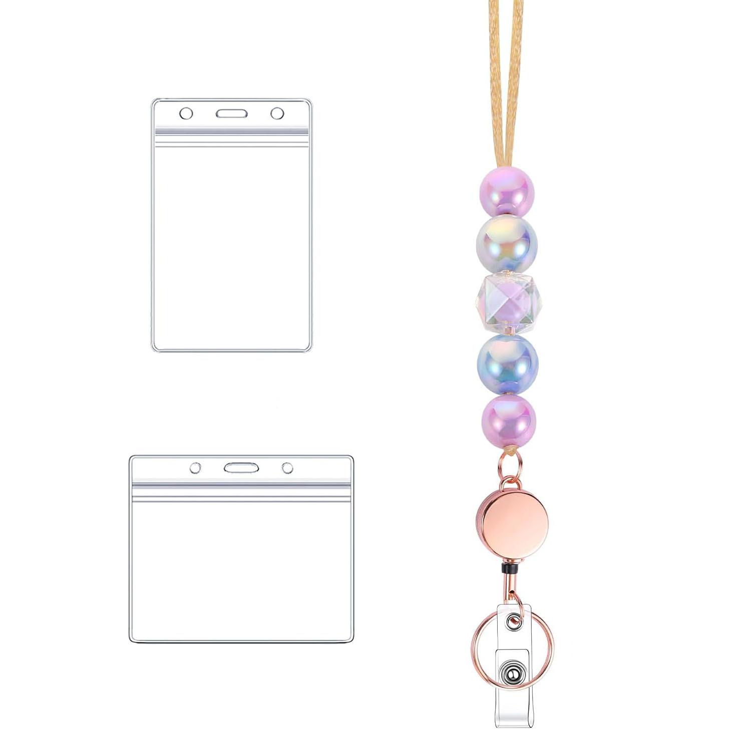 Macaron Colorful Bead Easy Pull Buckle Work Card Holder Necklace Work Badge Hanging Rope Transparent Card Holder with Lanyard фіолетовий
Macaron Colorful Bead Easy Pull Buckle Work Card Holder Necklace Work Badge Hanging Rope Transparent Card Holder with Lanyard фіолетовий