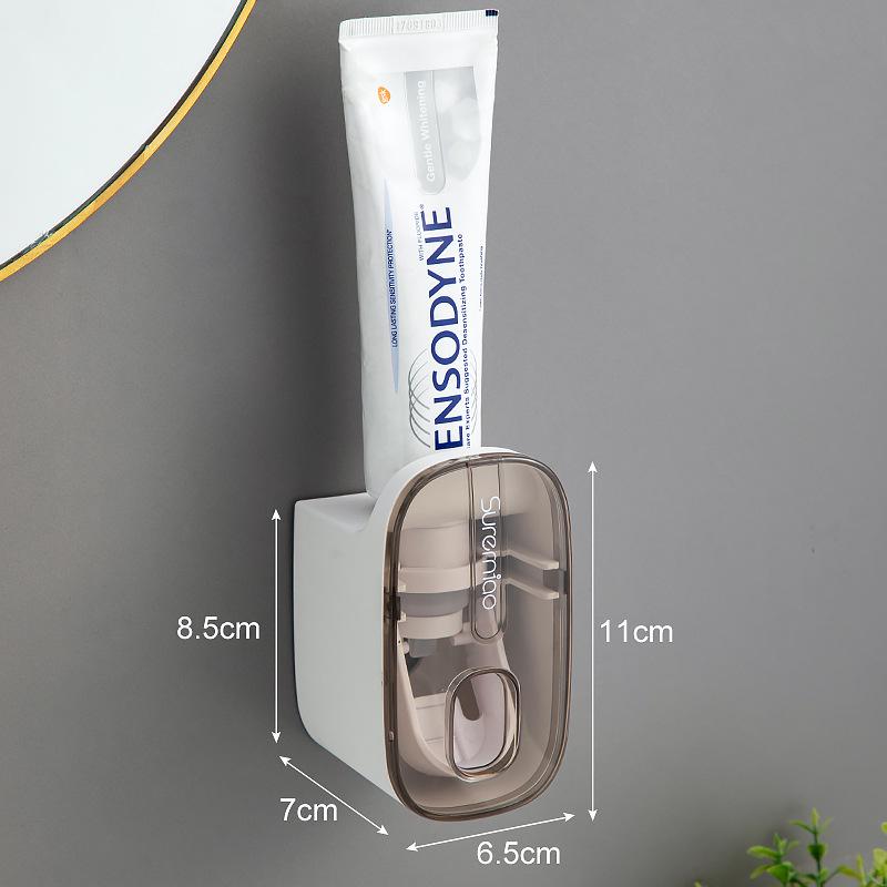 Wall-Mounted No-Punch Automatic Toothpaste Dispenser & Bathroom Storage Rack
Wall-Mounted No-Punch Automatic Toothpaste Dispenser & Bathroom Storage Rack