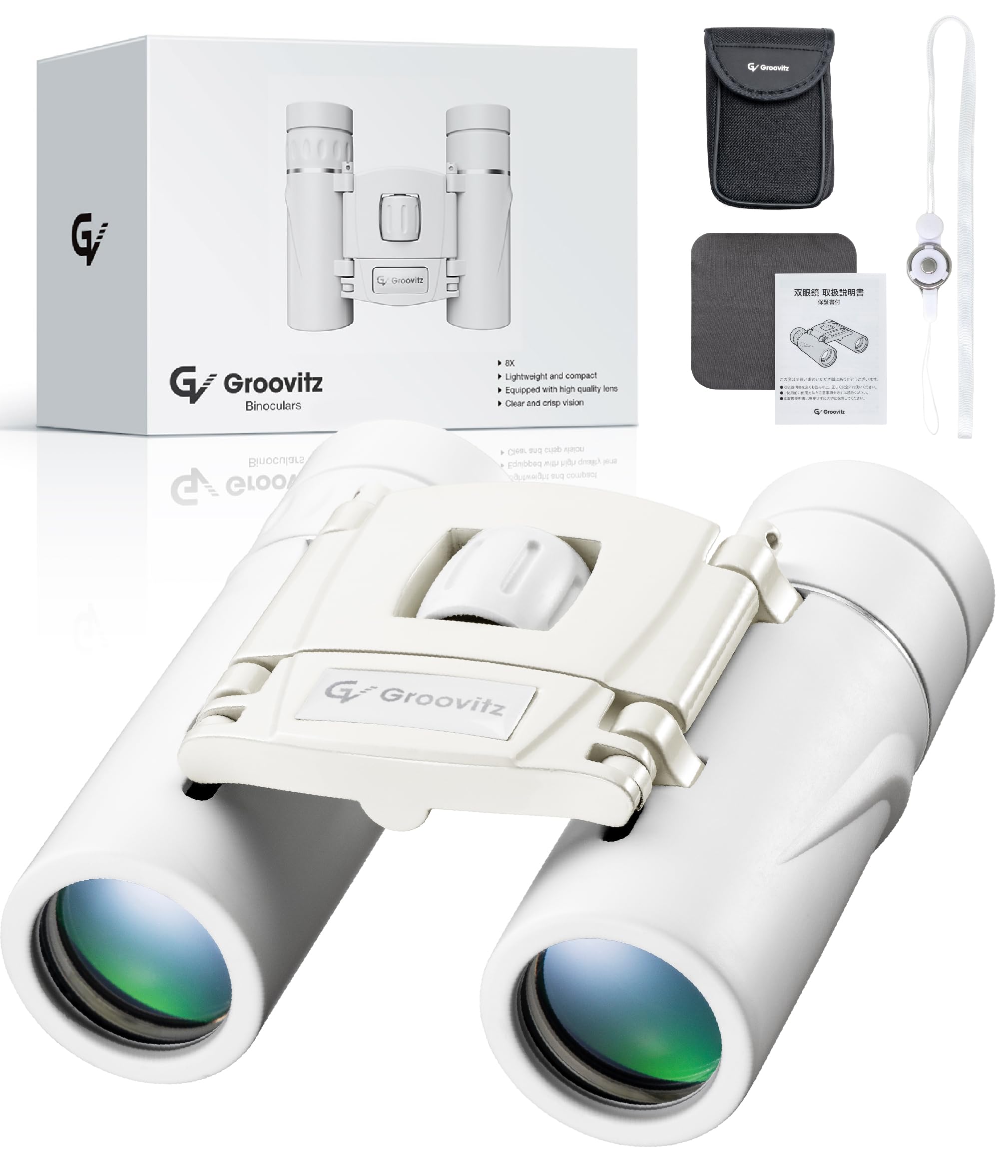 Groovitz Binoculars for Live Performances Opera Glasses with High Performance Lens x Lightweight and Bright and Shake Resistant 8x Dome for Theater білий
Groovitz Binoculars for Live Performances Opera Glasses with High Performance Lens x Lightweight and Bright and Shake Resistant 8x Dome for Theater білий