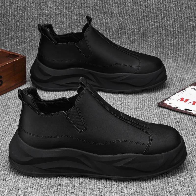 Високі кросівки чоловічі дизайнерські зимові плюшеві теплі снігові чоботи модні повсякденні шкіряні/пухові верх збільшена висота пласка платформа взуття 39
Високі кросівки чоловічі дизайнерські зимові плюшеві теплі снігові чоботи модні повсякденні шкіряні/пухові верх збільшена висота пласка платформа взуття 39