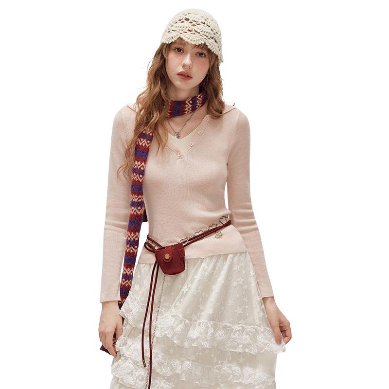 UNIFREE Women s Faux Two-Piece Knit Pullover One Size
UNIFREE Women s Faux Two-Piece Knit Pullover One Size