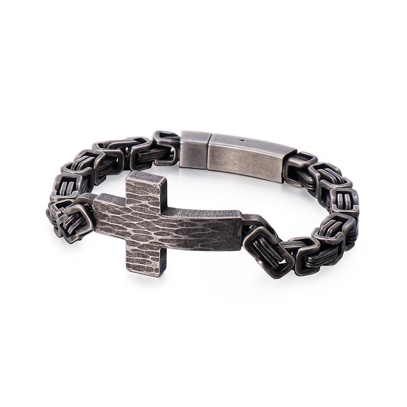 Classic Byzantine Chain Link Bracelet Christian Cross Charm Bracelets for Men Stainless Steel Byzantine Chain Link Bracele 21cm
Classic Byzantine Chain Link Bracelet Christian Cross Charm Bracelets for Men Stainless Steel Byzantine Chain Link Bracele 21cm