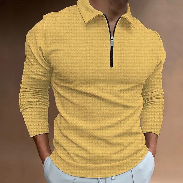 New Waffle Zip Long Sleeve Polo Shirt Men s T-shirt Top 8 Colours XXXL жовтий
New Waffle Zip Long Sleeve Polo Shirt Men s T-shirt Top 8 Colours XXXL жовтий