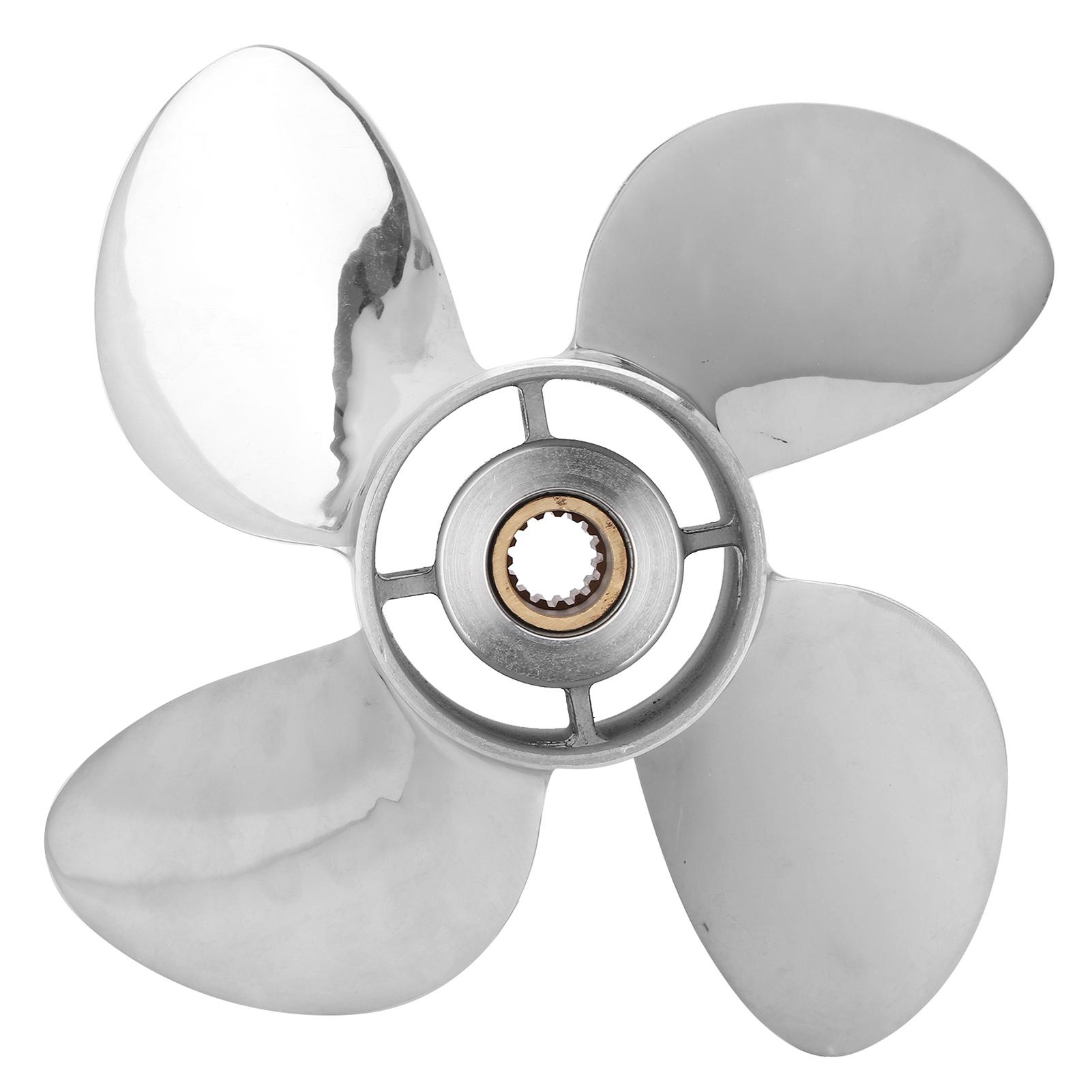 4 Blades Outboard Propeller Stainless Steel 13 x 19 RH Pitch Fit for YAMAHA 50‑130HP Engine
4 Blades Outboard Propeller Stainless Steel 13 x 19 RH Pitch Fit for YAMAHA 50‑130HP Engine