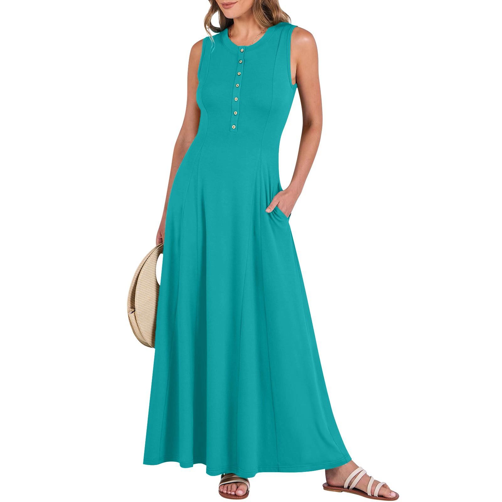 Women s Fashionable Color Round Neck Sleeveless Patchwork Long Loose Fitting Dress M
Women s Fashionable Color Round Neck Sleeveless Patchwork Long Loose Fitting Dress M
