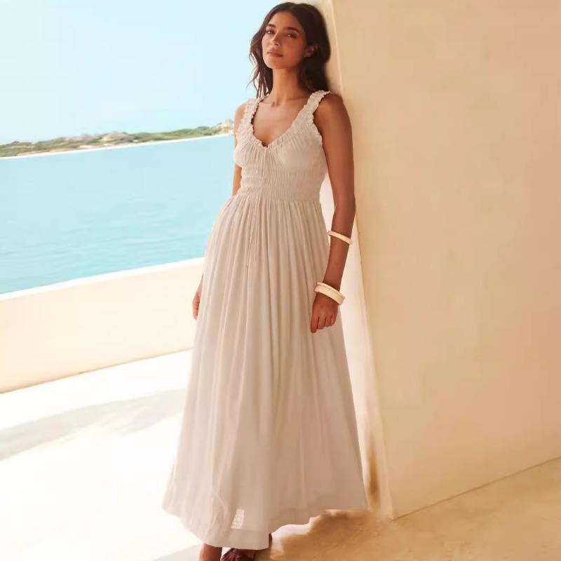 New seaside casual suspender skirt European and American skirt high-end French vacation dress sleeveless suspender striped pleated dress female 8005 S рожевий червоний колір
New seaside casual suspender skirt European and American skirt high-end French vacation dress sleeveless suspender striped pleated dress female 8005 S рожевий червоний колір