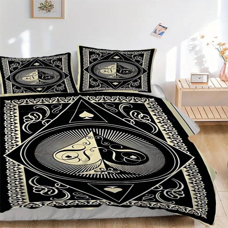 3pcs Playing Card Design Duvet Cover Set, Cover For Bedroom Guest Room (1 Duvet Cover + 2 Pillowcase, Without Quilt), yy250922186 135x200cm
3pcs Playing Card Design Duvet Cover Set, Cover For Bedroom Guest Room (1 Duvet Cover + 2 Pillowcase, Without Quilt), yy250922186 135x200cm