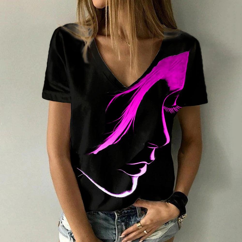 Women s Fashion Abstract Portrait 3D Print T-Shirts Oversized Short Sleeve V-Neck T-Shirt Female Streetwear Girl Woman Tees Tops 4XL
Women s Fashion Abstract Portrait 3D Print T-Shirts Oversized Short Sleeve V-Neck T-Shirt Female Streetwear Girl Woman Tees Tops 4XL