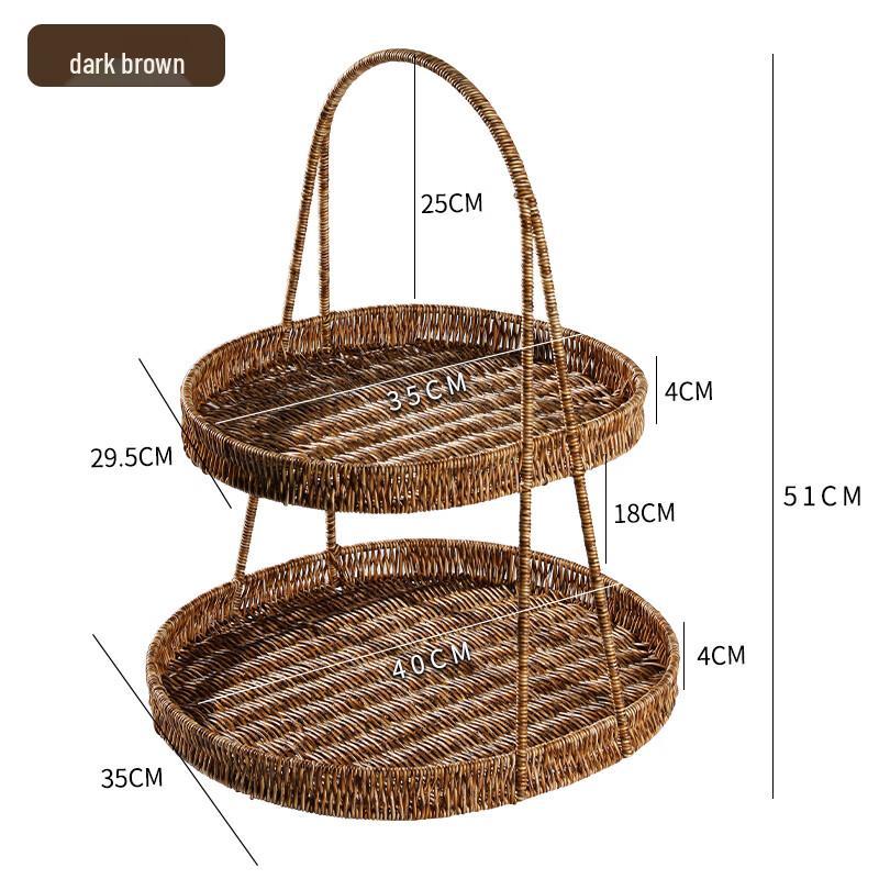 Jingyuheng Nordic Style Imitation Rattan 2-Tier Fruit Basket
Jingyuheng Nordic Style Imitation Rattan 2-Tier Fruit Basket